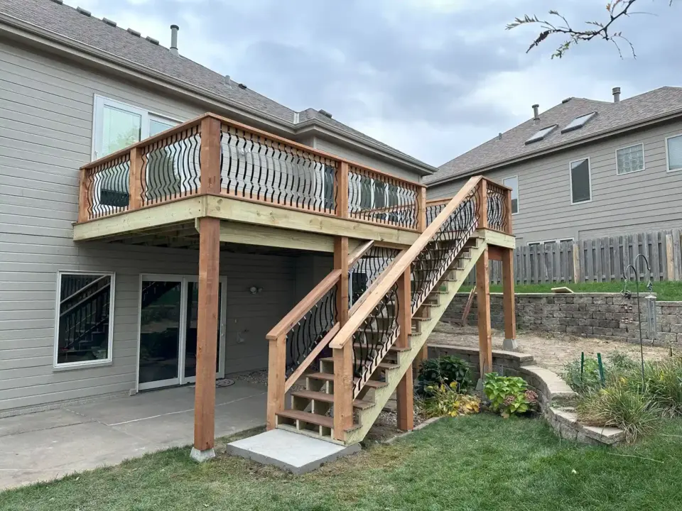 elevated wooden deck - pressure treated wood vs composite decking​ - Cost comparison